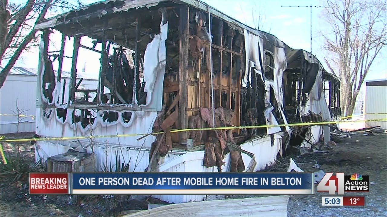 One person dead after mobile home fire in Belton - YouTube