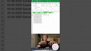 🔥 Instantly Extract Day, Month & Year in Excel! #exceltricks