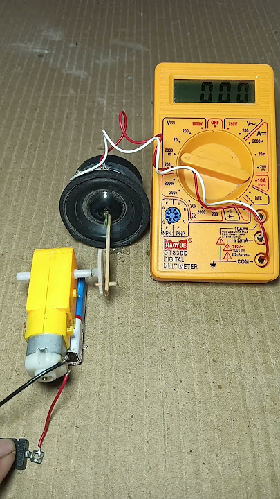 Generating electricity with a speaker #experiment #dcmotor #science #short