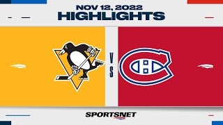 NHL Highlights | Penguins vs. Canadiens - November 12, 2022