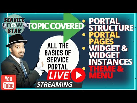 SERVICENOW BASICS OF SERVICE PORTAL STRUCTURE PORTAL  PAGES WIDGET & WIDGET INSTANCES THEME & MENU