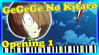 GeGeGe No Kitaro (2018) Opening 1 Piano Cover. Kitaro Theme Song Piano Tutorial.