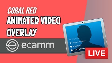 ECAMM Animated Video Overlay for Countdown Timer - Color: Coral Red