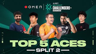 Top 5 Insane Aces: OMEN VALORANT Challengers Split 2 | Unforgettable Moments of Brilliance!