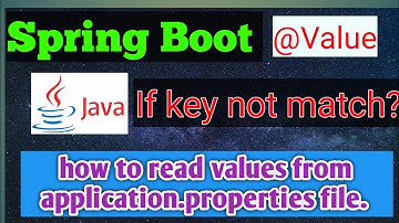 How to read properties file in spring boot using @value || default value || BeanCreationException