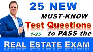 25 New Test Questions HOW TO PASS THE REAL ESTATE EXAM  Questions 125  #realestateexam #housing
