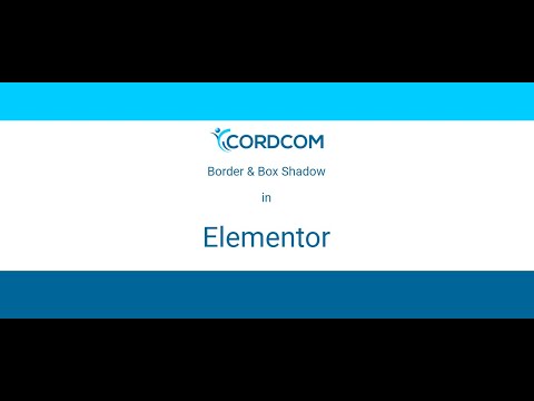 Border & Box Shadow in Elementor