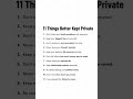 11 things everyone needs to keep private.
