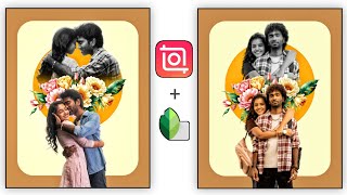 Flower Frame Photo Editing in Inshot Tamil 😍❤️ Black and White Background Change Photo Editing screenshot 2