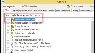 Incorporate custom content quickly into Civil 3D by creating a custom Support File Search Path