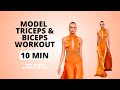 Model Slim Tricep Biceps Workouts Light Weights / Nina Dapper