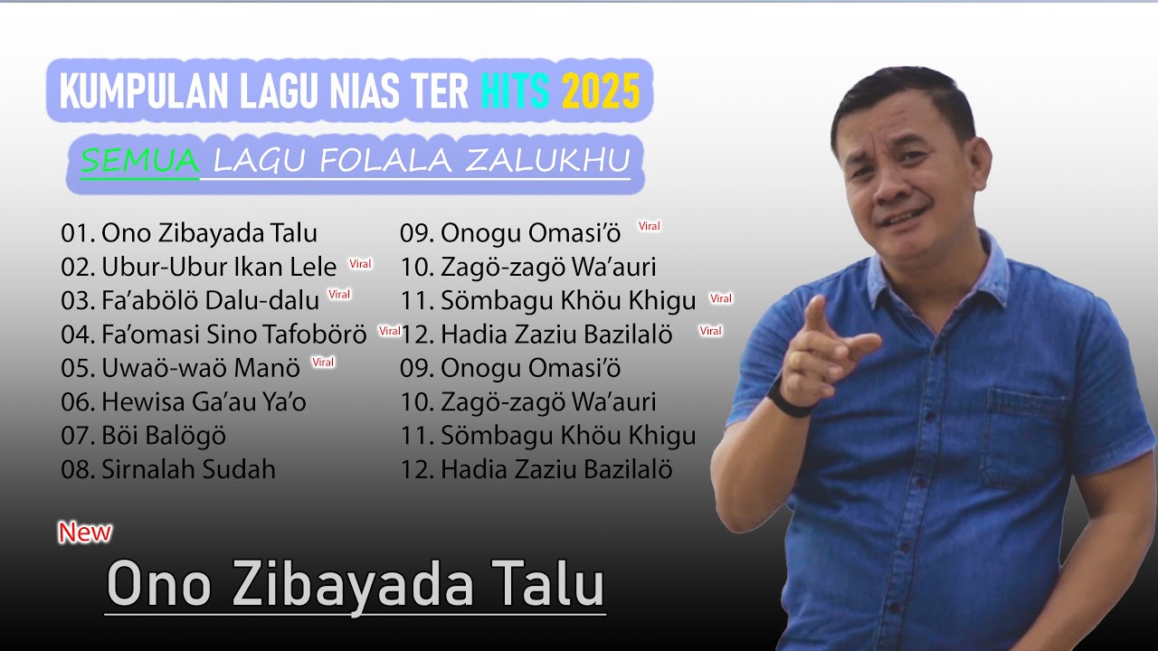 Kumpulan Semua Lagu Daniel Folala Zalukhu_Lagu Nias_UBUR-UBUR IKAN LELE_Onozibayada talu