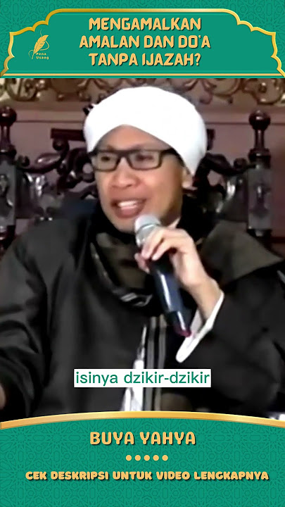 BOLEHKAH MENGAMALKAN AMALAN TANPA IJAZAH❓ #buyayahya