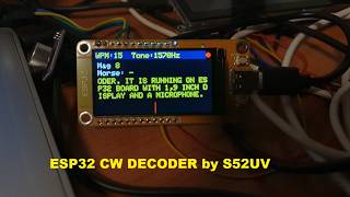 ESP32 CW-Morse decoder by S52UV
