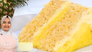 This super moist PINEAPPLE CAKE recipe is the BEST I've ever tried!