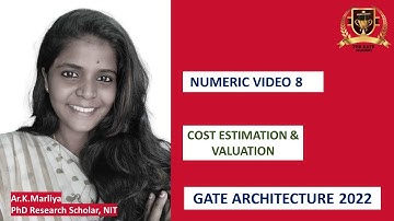 GATE ARCHITECTURE 2022 | NUMERIC VIDEO 8 | COST ESTIMATION & EVALUATION