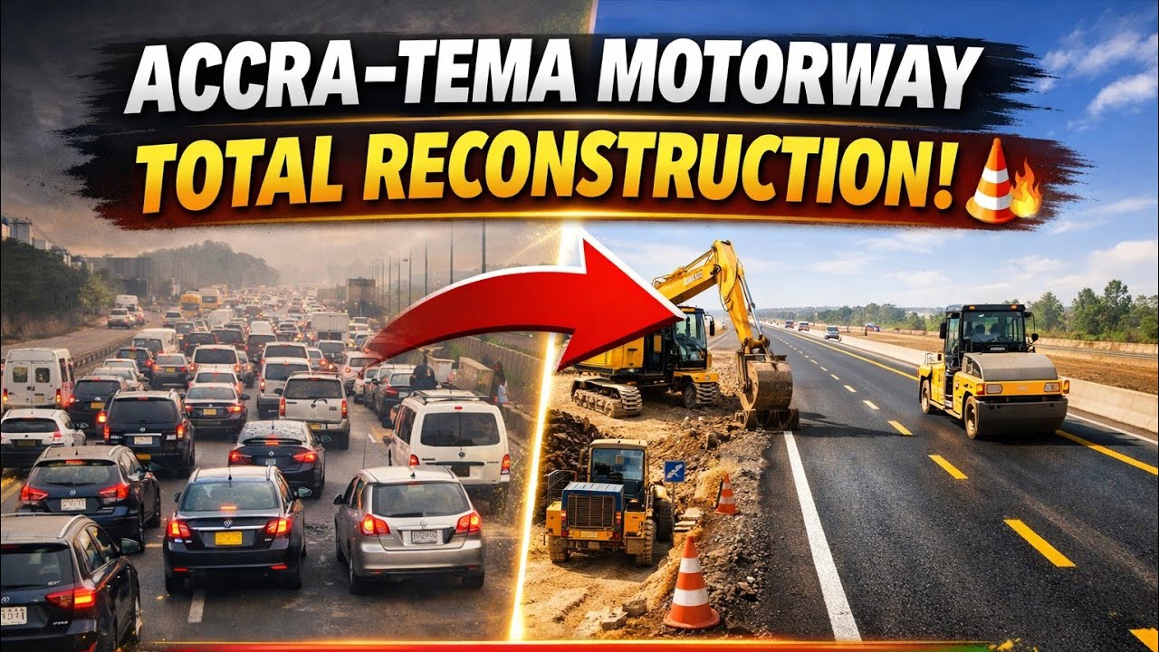 ACCRA TEMA MOTORWAY RECONSTRUCTION PRJT-Massive Traffic Build Up At The Tetteh Quarshie Interchange 