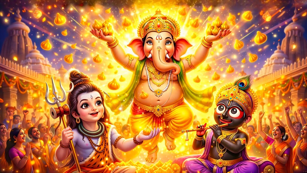 गणेश जी की मोदक वर्षा 😲 | रथयात्रा में शिव-जगन्नाथ की दिव्य लीला | Jagannath Puri Story