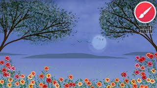 Infinite painter tutorial - relaxing nature painting -mobile arts screenshot 4