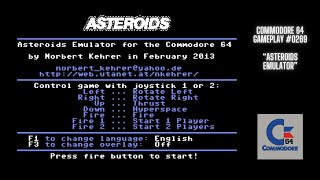 Asteroids Emulator (Commodore 64 / Gameplay #0269)