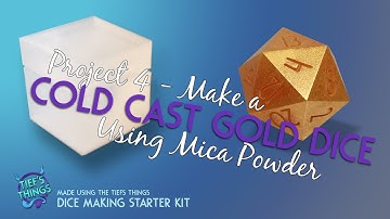 How To Cold Cast Dice Using Mica Powder - Dice Making Starter Kit Project 4