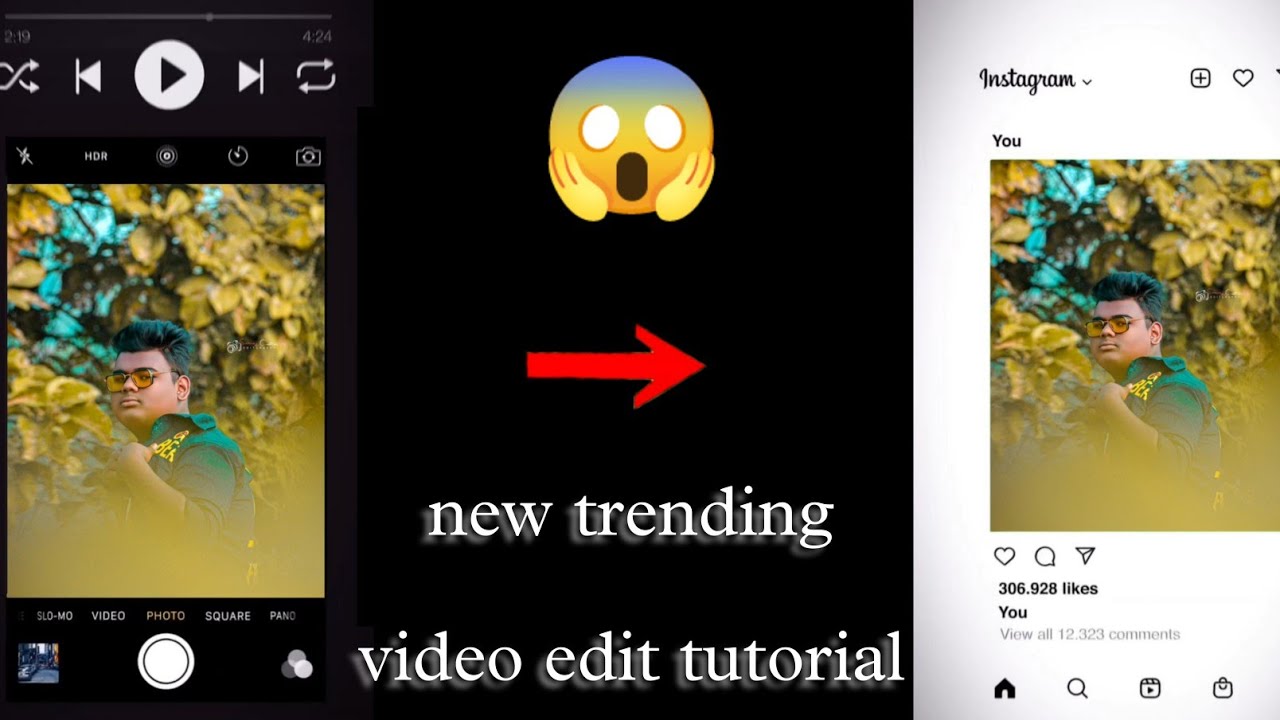 new trending video edit tutorial 😱 - YouTube