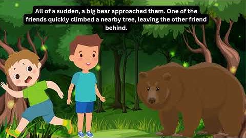 The Bear and the two Friends | MORAL STORY | English story | STORY FOR KIDS