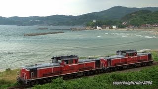 JR貨物 DD51 750号機+DD51 756号機 単5361レ 石見津田→益田 2013.6