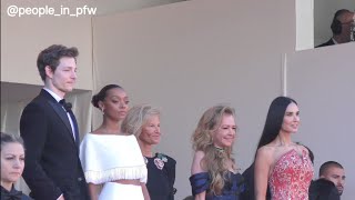 Demi Moore, Mike Faist & Sophie Wilde - "Kinds of Kindness" red carpet in Cannes - 17.05.2024
