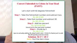 Convert Fahrenheit to Celsius in 6 Seconds (easy)