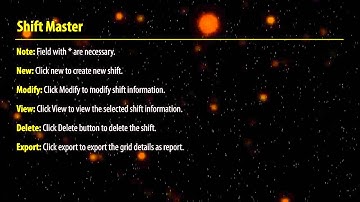 Shift master overview