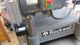 Wixey WR510 DRO on Rockwell Delta RC-33 DC-33 22650, 4 post planer.  Installation, Calibration, Test