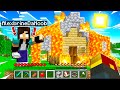 noob Girl accidentally BURNED down my Minecraft House...