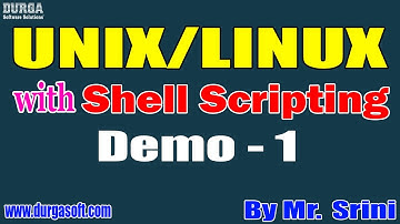 UNIX/LINUX tutorials || Demo - 1 || by Mr. Srini On 22-08-2022 @9:30AM IST