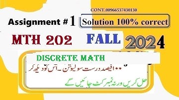 mth202 assignment 1 solution fall 2024|mth 202 assignment 1 solution fall 2024|