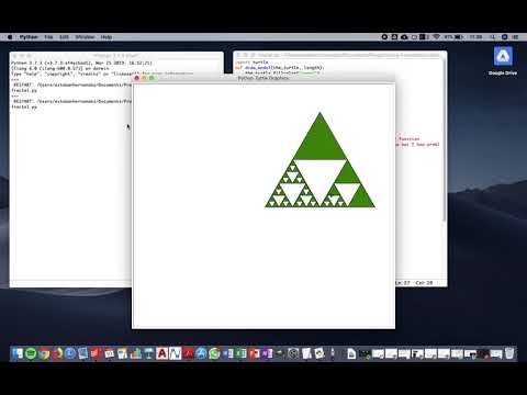 Fractal in Python using turtle.py module