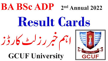 BA BSc ADP 2nd Annual 2022/Supply Result Cards GCUF University | #gcufuniversityofficial