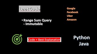 Range Sum Query  - Immutable   | Leetcode | code + Explanation | Python