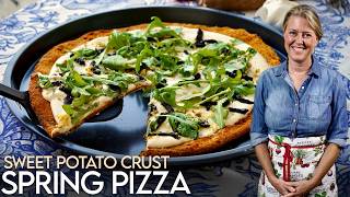 Level Up Pizza Night Garlic Aioli Sweet Potato Crust Pizza