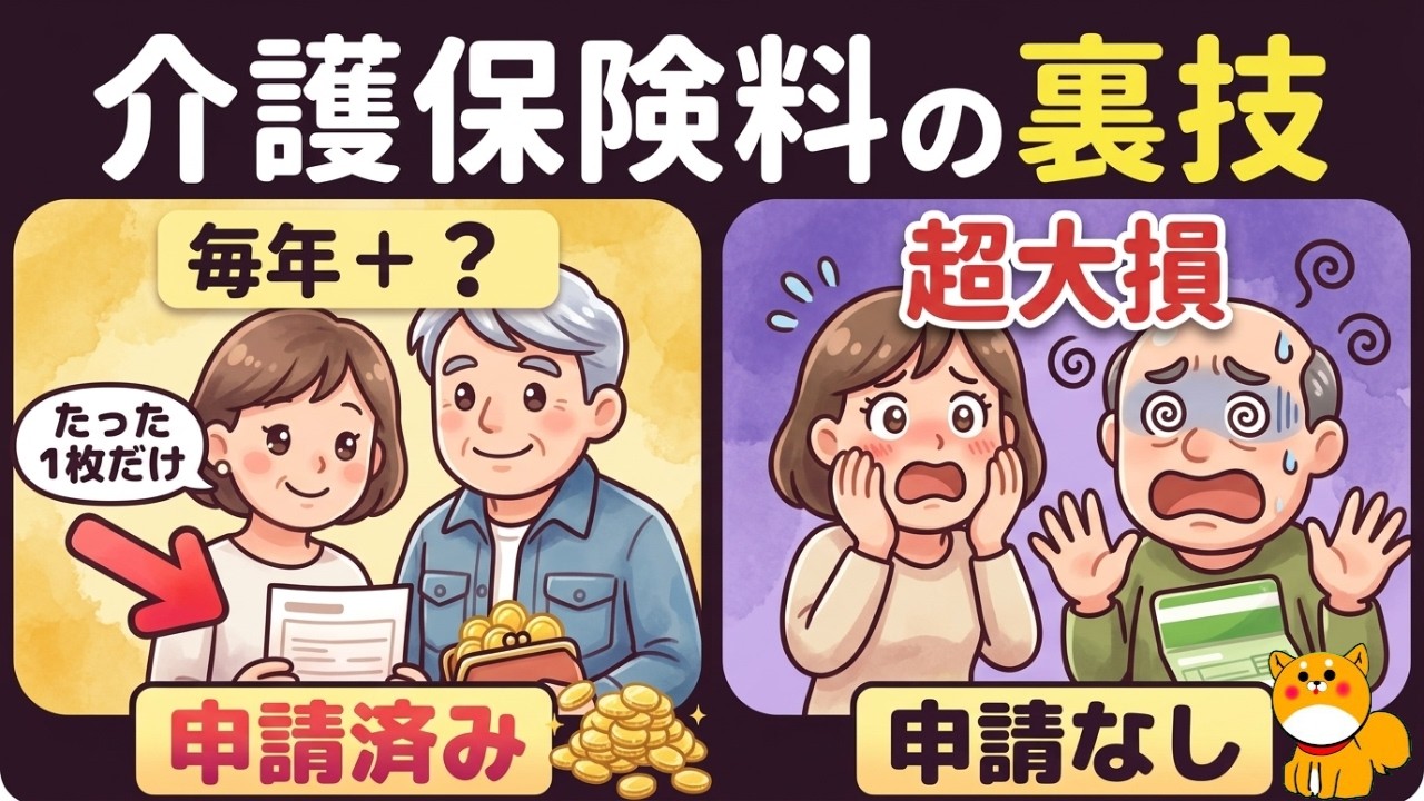【知らないと大損】６５歳からの介護保険料を減額する裏技を解説！