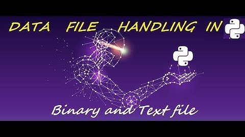 chapter 4 Data file handling CSXII binary file handling cbse class 12 python
