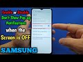 How to enable or disable dont show popup notifications when the screen is on in samsung galaxy a02