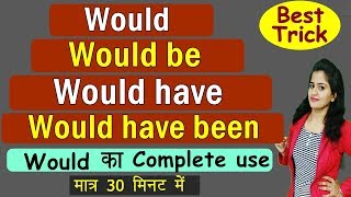 Would, Would be,  Would have  और Would have been कब और कहाँ लगाएं? | Modals in English Grammar
