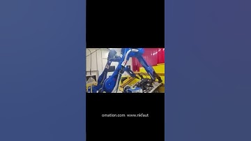 Our produced positioner is paired with Yaskawa welding robot and undergoing automatic debugging