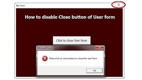 Disable close button in VBA User form