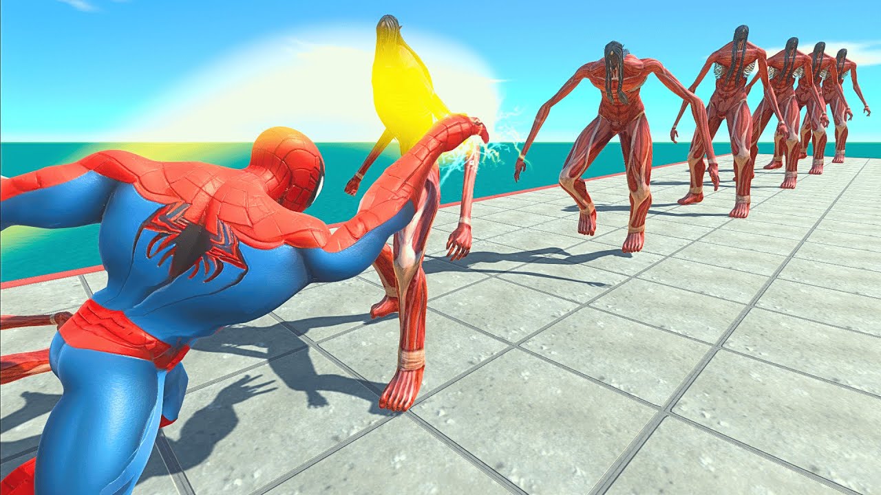 Avengers Team VS 10 Levels of Eren Titan – ARBS Size Comparison