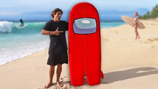 I Made an AMONG US Surfboard!