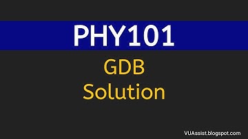 PHY101 GDB Solution Idea 2019