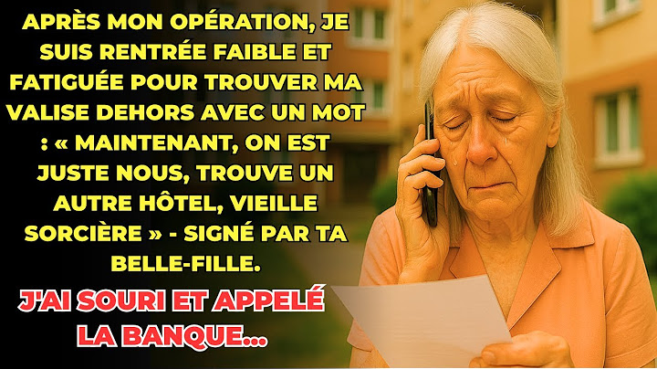 HISTOIRE VRAIE: Je suis rentré fatigué après mon opération et j'ai trouvé mes bagages dehors...