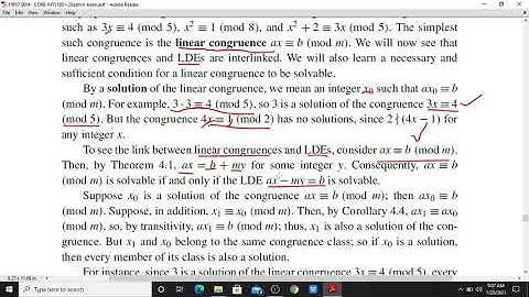 Calicut University - Sem 1 - Core Mathematics - Congruence - Part 8.